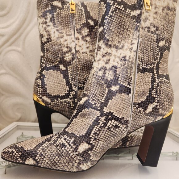 Franco Sarto "Briar" Grey Leather Heeled Boots. NIB. Size 10 - Picture 8 of 14